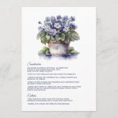 Future Dusk Common Abend Primrose Floral Wedding Menükarte (Rückseite)