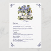 Future Dusk Common Abend Primrose Floral Wedding Menükarte (Vorderseite)