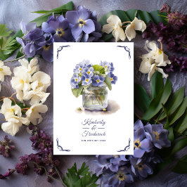 Future Dusk Common Abend Primrose Floral Wedding Programm