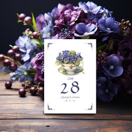 Future Dusk Common Abend Primrose Floral Wedding Tischnummer