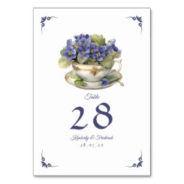 Future Dusk Common Abend Primrose Floral Wedding Tischnummer