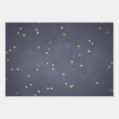 Future Dusk Gold Stars Geschenkpapier Set (Vorderseite 3)
