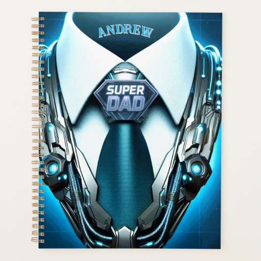 Future Elegance - 4D Necktie Planner für Ihn & Vat Planer (Vorderseite)