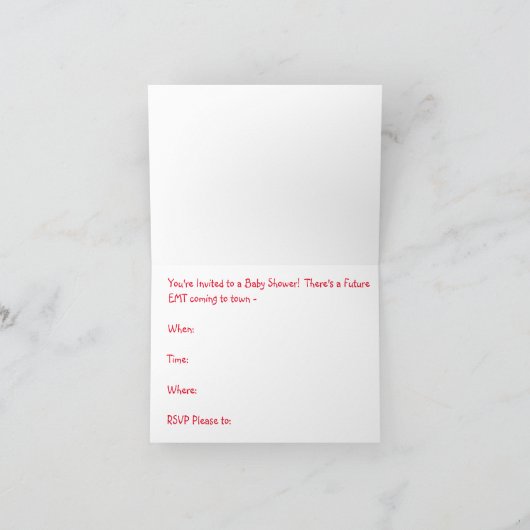 Future EMT Babydusche Einladung (Innenseite)