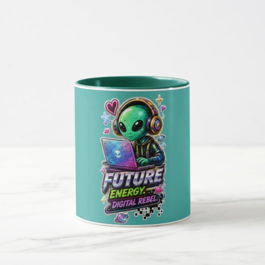 Future Energy Tasse ⚡ Cyber Rebel Kaffeetasse (Zentrum)