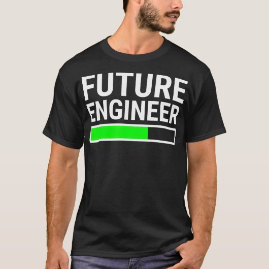 Future Engineer Loading Bar Cool Graduation Gift T-Shirt (Vorderseite)