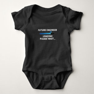 Future engineer Loading Please Wait...,baby gift Baby Strampler