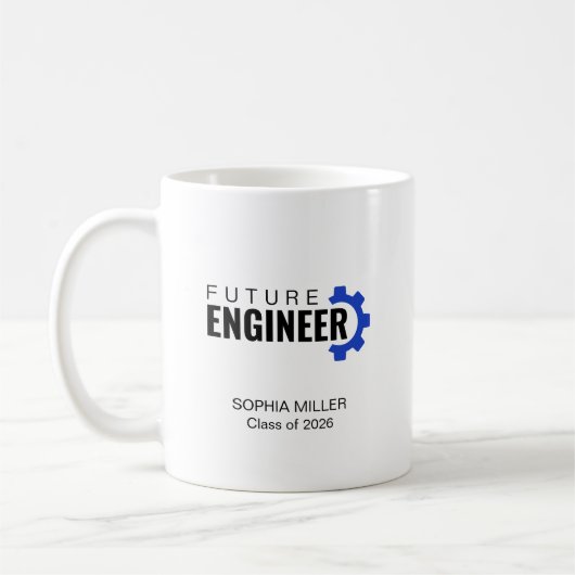 Future Engineer Personalized Graduation Kaffeetasse (Links)