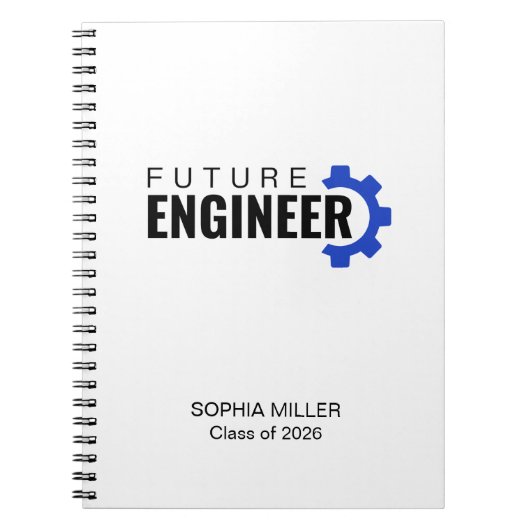 Future Engineer Personalized Graduation Notizblock (Vorderseite)