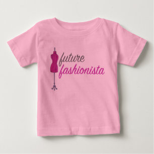 Future Fashionista Pink Fashion Mannequin Nähen Baby T-shirt