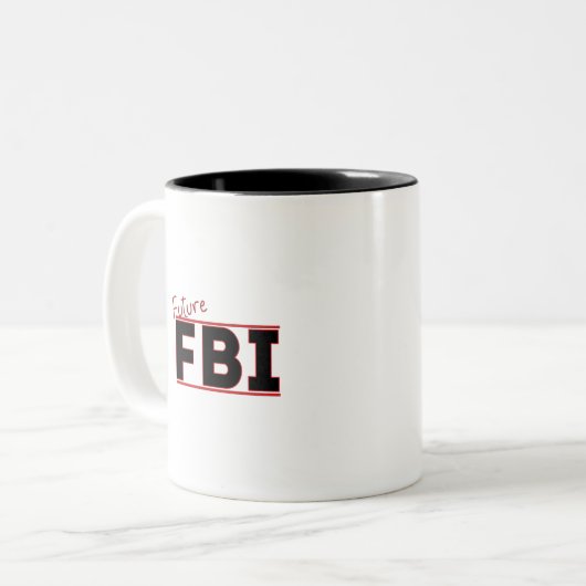 Future FBI Zweifarbige Tasse (Vorderseite Links)