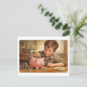 Future financier. Postcard Postkarte (Stehend Vorderseite)