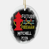 Future Firefighter Graduation Keramik Ornament (Rechts)
