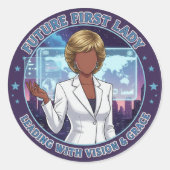 Future First Lady Sticker Empowerment Leadership (Vorderseite)