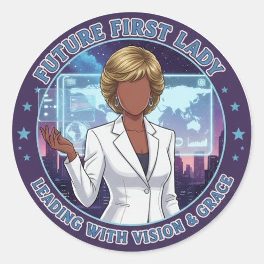 Future First Lady Sticker Empowerment Leadership (Vorderseite)