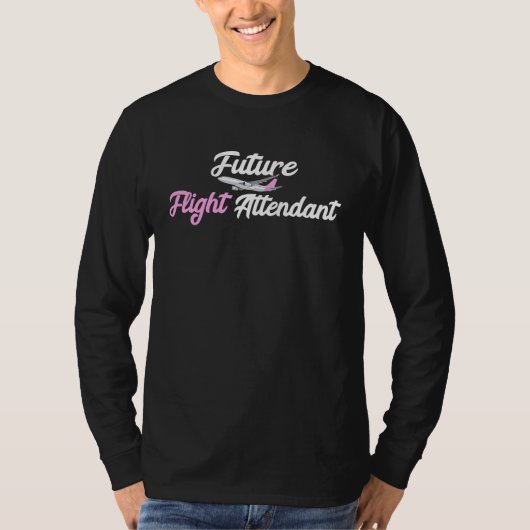 Future Flight Attendant Aviation Airplane Aircaft  T-Shirt (Vorderseite)