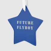 Future Flyboy Military Personalisiert Ornament (Vorderseite)