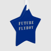 Future Flyboy Military Personalisiert Ornament (Vorderseite)