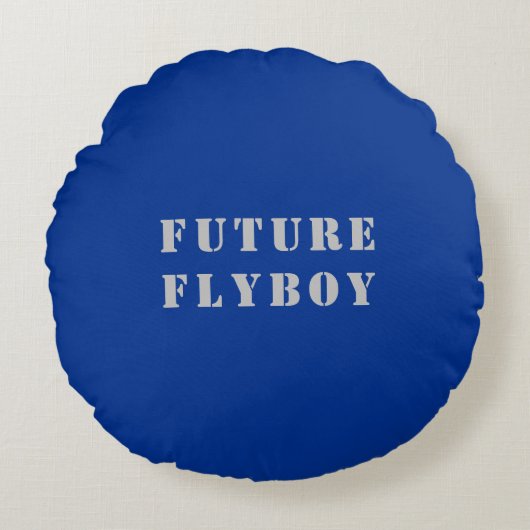 Future Flyboy Military Rundes Kissen (Vorderseite)