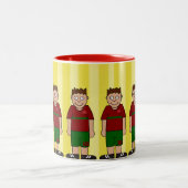 Future Football Star: Liebe des Kindes für das Spi Zweifarbige Tasse (Mittel)