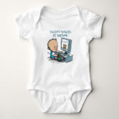 "Future Genius: AI Powered" Funny Baby Geschenke B Baby Strampler (Vorderseite)