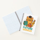 Future Genius - Niedliche Katze mit Essentials Notizblock (Innenseite)