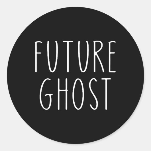 Future Ghost Diy Halloween-Kostüm Runder Aufkleber (Vorderseite)