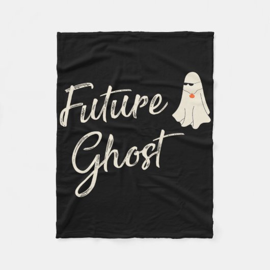 Future Ghost Funny Last Minute Retro Halloween Cos Fleecedecke (Vorderseite)