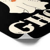 Future Ghost Funny Last Minute Retro Halloween Cos Poster (Ecke)