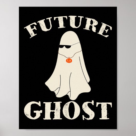 Future Ghost Funny Last Minute Retro Halloween Cos Poster (Vorne)