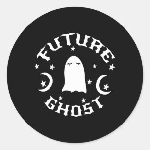 Future Ghost T-Shirt Halloween Kostüm Boo Fortune Runder Aufkleber