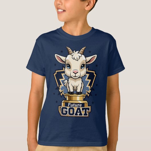 Future GOAT Funny Boys Motivierend Kids T - Shirt (Vorderseite)
