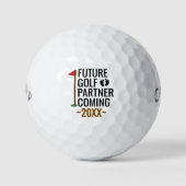 Future Golf Partner - Funny Baby Reveal Custom Golfball (Vorderseite)