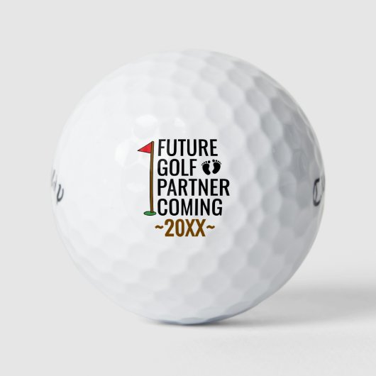 Future Golf Partner - Funny Baby Reveal Custom Golfball (Vorderseite)