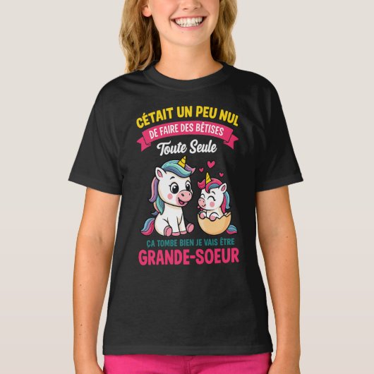 Future Grande Soeur Bêtises Annonce Grossesse T-Shirt (Vorderseite)