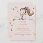 Future Gymnast Blush Baby Dusche Einladung (Vorne/Hinten)
