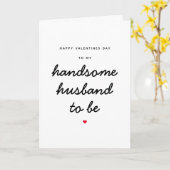 Future Handsome Husband Fiancé Valentinstag Karte (Gelbe Blume)