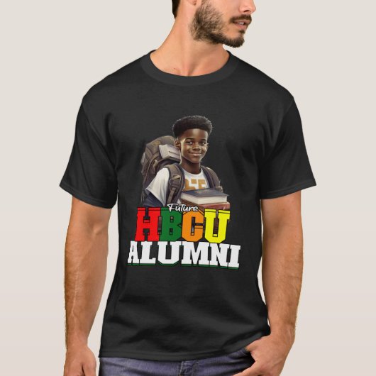 Future HBCU Alumni Apparel Historisches Schwarzes T-Shirt (Vorderseite)