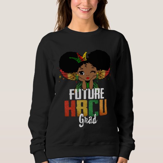 Future HBCU Grad Afro African Black Girls Kid Futu Sweatshirt (Vorderseite)