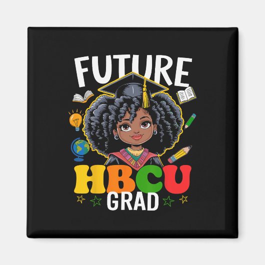 Future Hbcu Grad Afro Kinder Schwarze Geschichte M Magnet (Vorne)