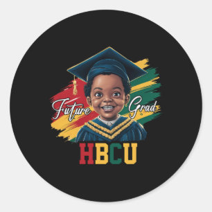 Future Hbcu Grad Black Boys Kinder Abschluss Hbcu  Runder Aufkleber