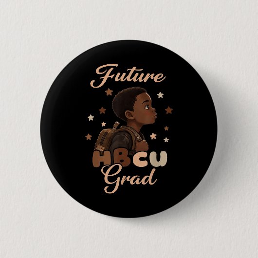 Future Hbcu Grad Black History Month Boy Graduatio Button (Vorderseite)