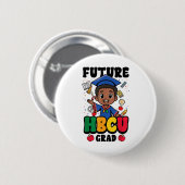 Future Hbcu Grad Boy Black History Uni Graduat Button (Vorne & Hinten)
