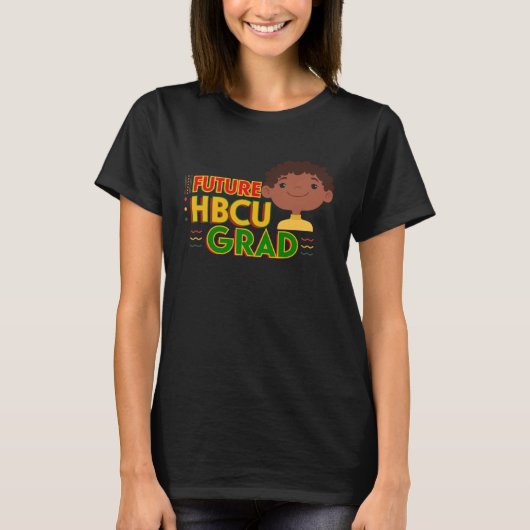 Future HBCU Grad Cute Boy African American Black H T-Shirt (Vorderseite)
