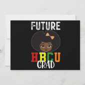 Future HBCU Grad Girl Abschluss Black Uni Einladung (Vorderseite)