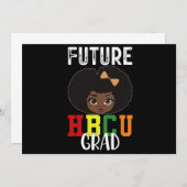 Future HBCU Grad Girl Abschluss Black Uni Einladung (Vorne/Hinten)