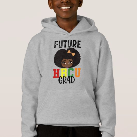 Future HBCU Grad Girl Abschluss Black Uni Hoodie (Vorderseite)