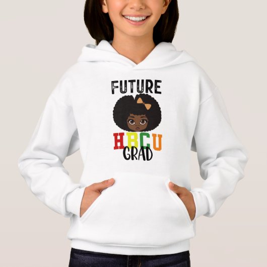 Future HBCU Grad Girl Abschluss Black Uni Hoodie (Vorderseite)