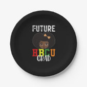 Future HBCU Grad Girl Abschluss Black Uni Pappteller (Vorderseite)