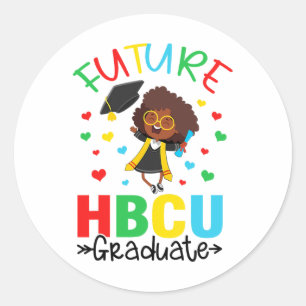 Future Hbcu Grad Girl Abschluss Hbcu Future Colle Runder Aufkleber